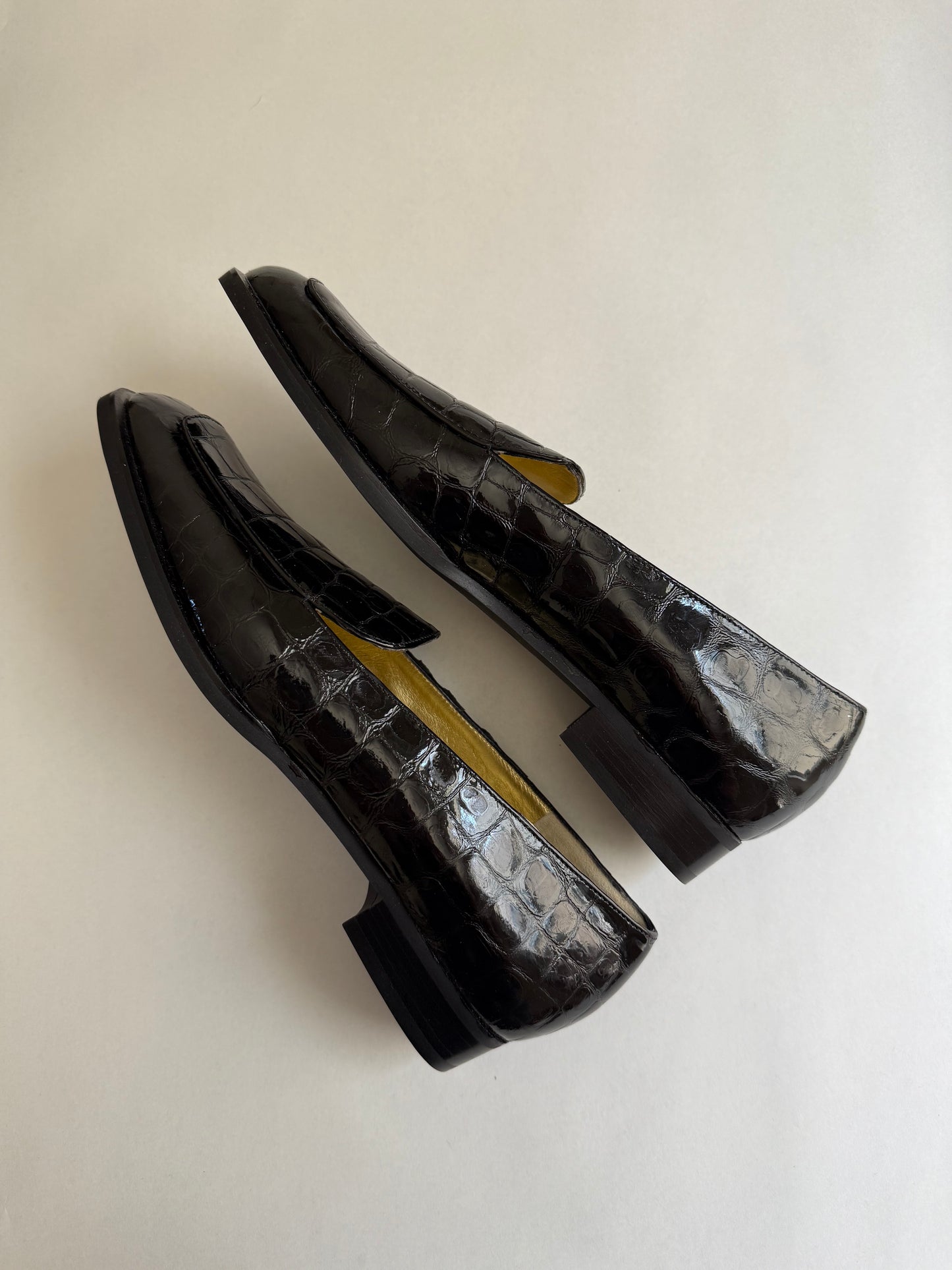 CROC-EMBOSSED LOAFERS, 8.5