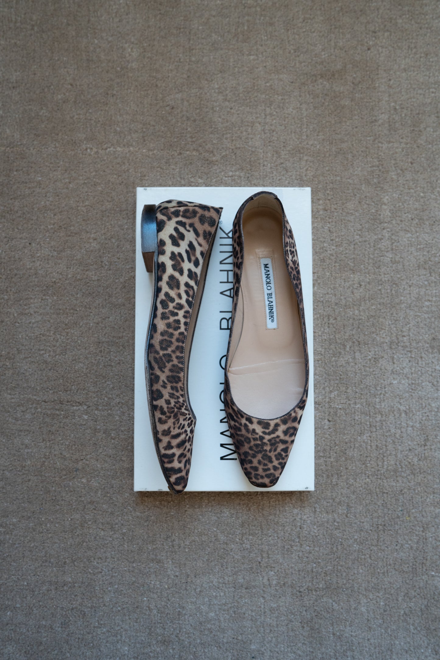 LEOPARD BALLERINA FLATS, 36