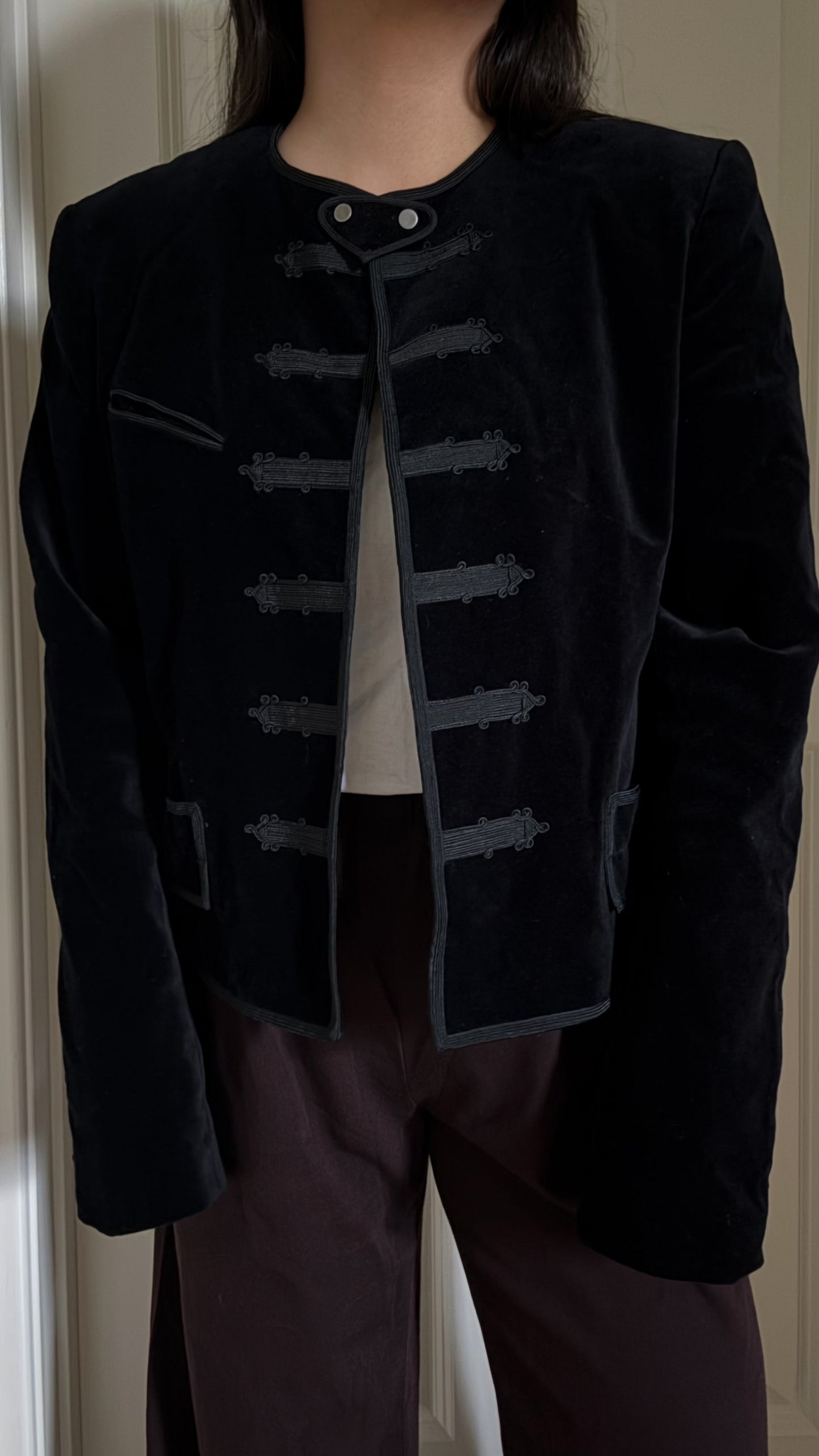 MILITARY VELVET JACKET, L